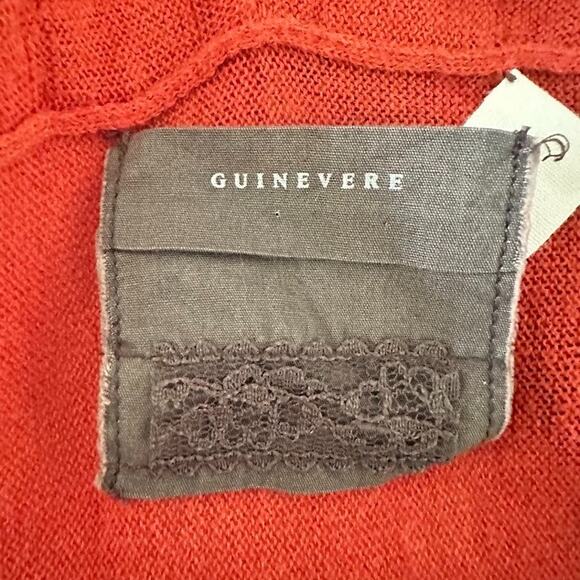 Anthropologie Guinevere Cardigan Sweater Small Burnt Orange Cashmere Boho Earthy - Picture 6 of 11